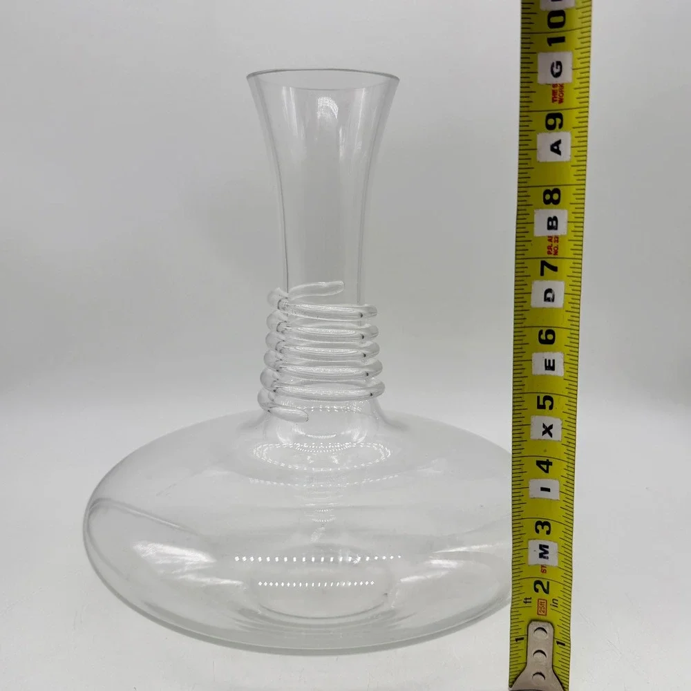 Unbranded Spiral Neck Glass Wine Decanter Wide Base Aerator Excellent